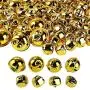 250 Pieces Jingle Bells Metal Star Cutout Jingle Bells and Craft Bells for Christmas Party Decorations Craft Decorations DIY Bells for Wreath (Gold)