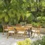 Christopher Knight Home Desoto Acacia Wood Patio Dining Set, 7-Pcs Set, Teak Finish With Rustic Metal Christopher Knight Home Desoto Acacia Wood Patio Dining Set, 7-Pcs Set, Teak Finish With Rustic Metal