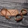 joyMerit 6Pcs PU Leather Crochet Bag Bottom Shaper Bag Strap Metal Hardware Bag Making Parts DIY Knitting Crochet Handbag Nail Bottom Shaper Pad - Brown
