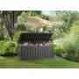 Keter Glenwood Plastic Deck Storage Container Box Outdoor Patio Furniture 101 Gal, Brown Keter Glenwood Plastic Deck Storage Container Box Outdoor Patio Furniture 101 Gal, Brown