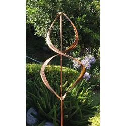 Stanwood Wind Sculpture Kinetic Copper Dual Helix Spinner