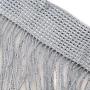 Eyotool 1x2 M Door String Curtain Rare Flat Silver Ribbon Thread Fringe Window Panel Room Divider Cute Strip Tassel for Wedding Coffee House Restaurant Parts, Grey