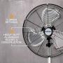 Hurricane HGC736472 Pedestal Fan-20 Inch, Pro Series, High Velocity, Heavy Duty Metal For Industrial, Commercial, Residential, Greenhouse Use-ETL Listed, 20'', Black