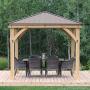 Yardistry 10 x 10 Wood Gazebo with Aluminum Roof Yardistry 10 x 10 Wood Gazebo with Aluminum Roof