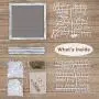 Gelibo Double Sided Letter Board with 750 Precut White & Gold Letters,Months & Days & Extra Cursive Words, Wall & Tabletop Display, Letters Organizer Box (Cyan Rustic 10x10) Gelibo Double Sided Letter Board with 750 Precut White & Gold Letters,Months & Days & Extra Cursive Words, Wall & Tabletop Display, Letters Organizer Box (Cyan Rustic 10x10)