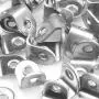 Eliseo 50 Pack Stainless Steel 90 Degree Angle L Shaped Bracket,Corner Brace Joint Bracket Fastener, 20mm x 20mm x 16mm, Silver Tone, Round End, 2 Holes, Metal
