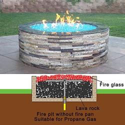 Stanbroil LP Propane Gas Fire Pit Stainless Steel Burner Ring Installation Kit, 12-inch