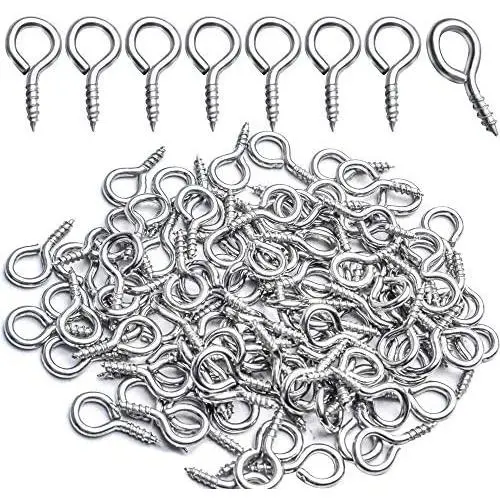 BronaGrand Small Eye Hooks,100pcs 13x7mm Mini Eye Pins Eye Screw Hooks Metal Eyelets Screw Eye Lags for Resin Jewelry Bead Plastic Wood BronaGrand Small Eye Hooks,100pcs 13x7mm Mini Eye Pins Eye Screw Hooks Metal Eyelets Screw Eye Lags for Resin Jewelry Bead Plastic Wood