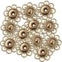 DIYstore 18 Sets of Metal Sewing Buttons Metal Snap Buttons Clasp Buttons Hollow Flower Sewing Press Studs Buttons Coat Buttons Golden