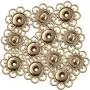 DIYstore 18 Sets of Metal Sewing Buttons Metal Snap Buttons Clasp Buttons Hollow Flower Sewing Press Studs Buttons Coat Buttons Golden