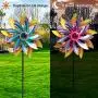 MAGGIFT 57 Inch Solar Wind Spinner with Metal Garden Stake, Multi Color Changing LED Solar Powered Glass Ball, Outdoor Wind Catcher Yard Patio Christmas Holiday Decoration MAGGIFT 57 Inch Solar Wind Spinner with Metal Garden Stake, Multi Color Changing LED Solar Powered Glass Ball, Outdoor Wind Catcher Yard Patio Christmas Holiday Decoration