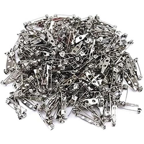 144 Pieces Silver Tone Brooch Pin Backs Safety Pin Jewelry Crafts- 3/4''