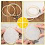 Caydo 12 Pieces 3 Inch Wooden Round Embroidery Hoops Adjustable  Bamboo Circle Cross Stitch Hoop Ring Bulk Wholesale for Home Ornaments, Art Craft Handy Sewing