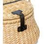 BirdRock Home Seagrass Picnic Basket - Hand Woven - Seagrass - Decorative Metal Latches - Divided Lid - Home Décor - Folding Handles