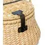 BirdRock Home Seagrass Picnic Basket - Hand Woven - Seagrass - Decorative Metal Latches - Divided Lid - Home Décor - Folding Handles