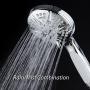 NOTILUS Giant High-Pressure 6-setting Luxury Rain/Handheld Shower Head - Anti-Slip Grip, Metal Fittings, Anti-Clog Jets, Heavy-Duty Stainless Steel Hose - All-Chrome Finish
