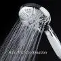 NOTILUS Giant High-Pressure 6-setting Luxury Rain/Handheld Shower Head - Anti-Slip Grip, Metal Fittings, Anti-Clog Jets, Heavy-Duty Stainless Steel Hose - All-Chrome Finish NOTILUS Giant High-Pressure 6-setting Luxury Rain/Handheld Shower Head - Anti-Slip Grip, Metal Fittings, Anti-Clog Jets, Heavy-Duty Stainless Steel Hose - All-Chrome Finish