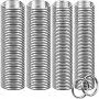 FANDAMEI 200 Pieces Split Key Rings Bulk for Keychain Key and Art Crafts(25 mm /0.98 inch 100pcs ，28 mm /1.1 inch 100pcs)