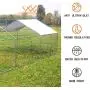 wonline Large Metal Chicken Coop, Hen Rabbit Chicken Cage, Backyard Walk-in Pens Crate Enclosure Playpen Pet Exercise