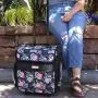 Everything Mary Collapsible Rolling Craft, Flowers - Wheeled Scrapbook Tote for Scrapbooking & Art - Travel Organizer Storage Bin for Paper, Glue, Tape - Roller Cart for Teachers & Medical Everything Mary Collapsible Rolling Craft, Flowers - Wheeled Scrapbook Tote for Scrapbooking & Art - Travel Organizer Storage Bin for Paper, Glue, Tape - Roller Cart for Teachers & Medical