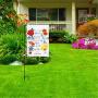 Premium Garden Flag Stand Pole Holder Metal Powder-Coated Weather-Proof with one Tiger Clip and Two Spring Stoppers Without Flag
