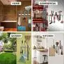 Broom and Mop Holder Stainless Steel Wall Mounted,Metal Mop Broom Holder Organizer Storage Rack Wall Mount, Cleaning Tool Holder Organizer with 3 Clips 4 Hooks(2Pack) Broom and Mop Holder Stainless Steel Wall Mounted,Metal Mop Broom Holder Organizer Storage Rack Wall Mount, Cleaning Tool Holder Organizer with 3 Clips 4 Hooks(2Pack)