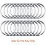 Paxcoo 100 Pcs Key Chain Hooks with Key Rings (Large Size)