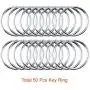 Paxcoo 100 Pcs Key Chain Hooks with Key Rings (Large Size)