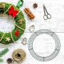KBHOME 5 Pieces Metal Wire Wreath Frame Black Ring for Christmas Decoration Door Craft