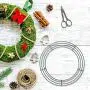 KBHOME 5 Pieces Metal Wire Wreath Frame Black Ring for Christmas Decoration Door Craft KBHOME 5 Pieces Metal Wire Wreath Frame Black Ring for Christmas Decoration Door Craft