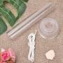 HEEPDD Candle Molds, Transparent Plastic Church Tip Candle Making Mold with Metal Cover for DIY Homemade Candles(2.5x15cm)