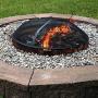 Sunnydaze Outdoor Fire Pit Spark Screen Cover Guard Accessory - Round Heavy-Duty Steel Backyard Mesh Lid Ember Arrester with Handle - 36-Inch Diameter