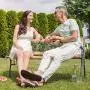 Giantex 50 Patio Park Garden Bench, Outdoor Furniture Rose Cast Iron Hardwood Frame Porch Loveseat for 2 Person Outdoor Clearance Giantex 50 Patio Park Garden Bench, Outdoor Furniture Rose Cast Iron Hardwood Frame Porch Loveseat for 2 Person Outdoor Clearance