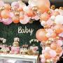 Rose Gold Balloon Garland Arch Kit, 152 Pieces Rose Gold Pink White and Gold Confetti Latex Balloons for Baby Shower Wedding Birthday Graduation Anniversary Bachelorette Party Background Decorations