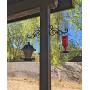 HongKim 1 Piece 11-Inch Iron Plant Wall Hanger Decorative Outdoor Metal Hanging Plant Bracket Hook for Basket Planter Bird Feeder Windchime Lantern, Black