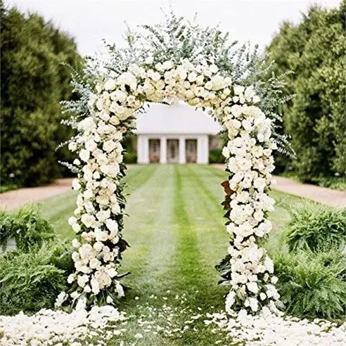 BalsaCircle White Decorative Metal Wedding Arch for Ceremony Outdoor Indoor Bridal Party Photo Booth Decorations BalsaCircle White Decorative Metal Wedding Arch for Ceremony Outdoor Indoor Bridal Party Photo Booth Decorations