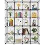 VINGLI Wire Cube Storage, 20-Cube Organizer Metal Grids Shelves, Stackable Storage Bins Multifunction Shelving Unit Modular Cubbies Organizer Bookcase for Home Office (20-Cube)