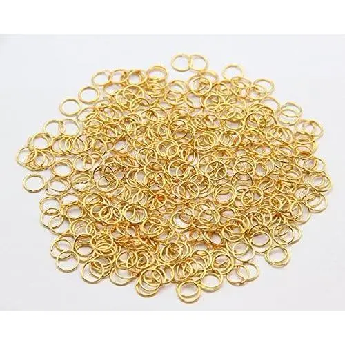 VNDEFUL 2320 Piece 5mm Open Jump Rings Jewelry DIY Findings, for Jewelry Making (Gold) VNDEFUL 2320 Piece 5mm Open Jump Rings Jewelry DIY Findings, for Jewelry Making (Gold)