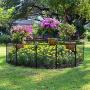 YAHEETECH 40in x85ft Decorative Garden Fence Rustproof Folding Fencing Landscape Patio Flower Bed Animal Barrier Border for Dog Outdoor Fences Black