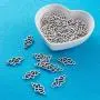 Fashewelry 50Pcs Antique Silver Heart Knot Charm Links Tibetan Double Loops Hollow Heart Pendant Connectors 13x24.5mm for DIY Jewelry Making Fashewelry 50Pcs Antique Silver Heart Knot Charm Links Tibetan Double Loops Hollow Heart Pendant Connectors 13x24.5mm for DIY Jewelry Making