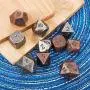 Jovitec 14 Pieces Metal Solid Zinc Alloy Game D&D Dices Set Durable Polyhedral Dice with Printed Numbers and Velvet Storage Bags for Game, Dungeons and Dragons, RPG, Math Teaching (A) Jovitec 14 Pieces Metal Solid Zinc Alloy Game D&D Dices Set Durable Polyhedral Dice with Printed Numbers and Velvet Storage Bags for Game, Dungeons and Dragons, RPG, Math Teaching (A)