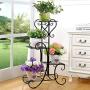 COLIBROX 4 TIER Metal Shelves Flower Pot Plant Stand Display