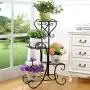 COLIBROX 4 TIER Metal Shelves Flower Pot Plant Stand Display COLIBROX 4 TIER Metal Shelves Flower Pot Plant Stand Display