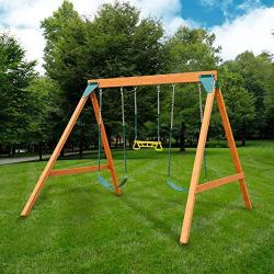 Swing-N-Slide PB 8360 Ranger Wooden Swing Set with Swings, Brown (Amazon Exclusive)