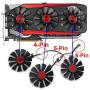 inRobert PLD09210S12HH Cooling Fan for ASUS Strix R9 390X 390 RX 480 RX 580 GTX 980 Ti 1060 1070 1080 Gaming Graphic Card (Fan-A(6pin))