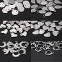 Satinior 120 Pieces Stainless Steel Stamping Blanks Tag Pendants and 100 Pieces Opening Jump Rings for Bracelet Earring Pendant Charms