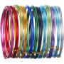 Shappy 24 Rolls Multi-Colored Aluminum Craft Wire, Flexible Metal for Art Creation and Jewelry Ornaments, 15 Gauge and 20 Gauge