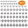 72 Pieces Assorted Antique Silver Honey Bee Charms Metal Fly Insect Charms Pendants Craft Supplies for Jewelry Making, 8 Styles