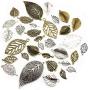 100g Craft Supplies Mixed Tree Leaves Pendants Beads Charms Pendants for Crafting, Jewelry Findings Making Accessory for DIY Necklace Bracelet (M091)