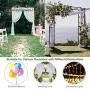 Giantex Garden Arch Arbor High Wide Metal Steel Frame Stand Trellis for Rose Vines Plant Climbing Patio Lawn Backyard Party Wedding Ceremony Decoration Outdoor Gardening Walkway Arches,Black